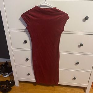 Beautiful suede red body on dress. Size XS/S.